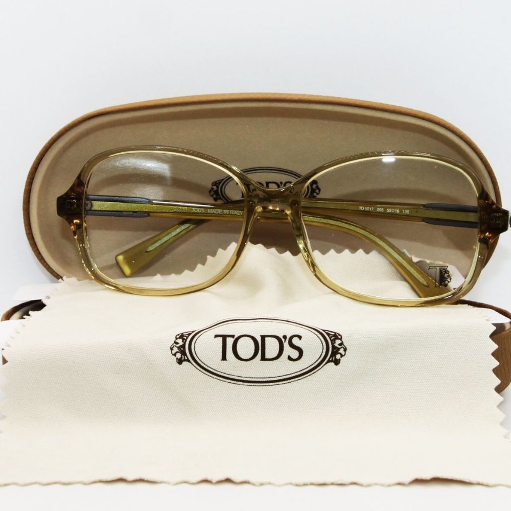 NEW TOD'S ITALY TO5017 095 55/16/135 HONEY EYEGLASSES
